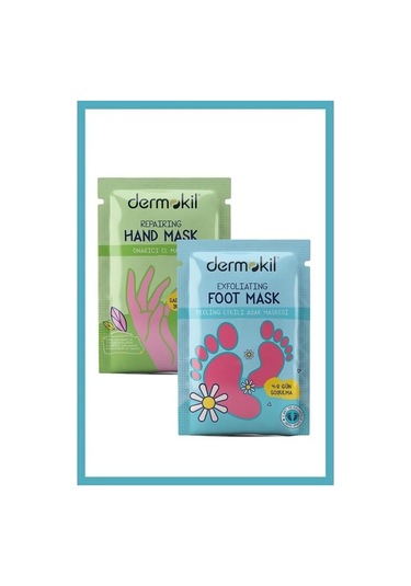Dermokil Peeling Etkili Soyulabilir Ayak Maskesi 30 ML + Onarıcı El Maskesi 30 ML