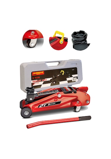 Stilmax 2.5 Ton Tekerlekli Arabalı Hidrolik Kriko Plastik Çantalı