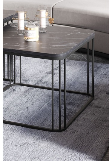 Orta Sehpa İkili Alize Bendir Siyah