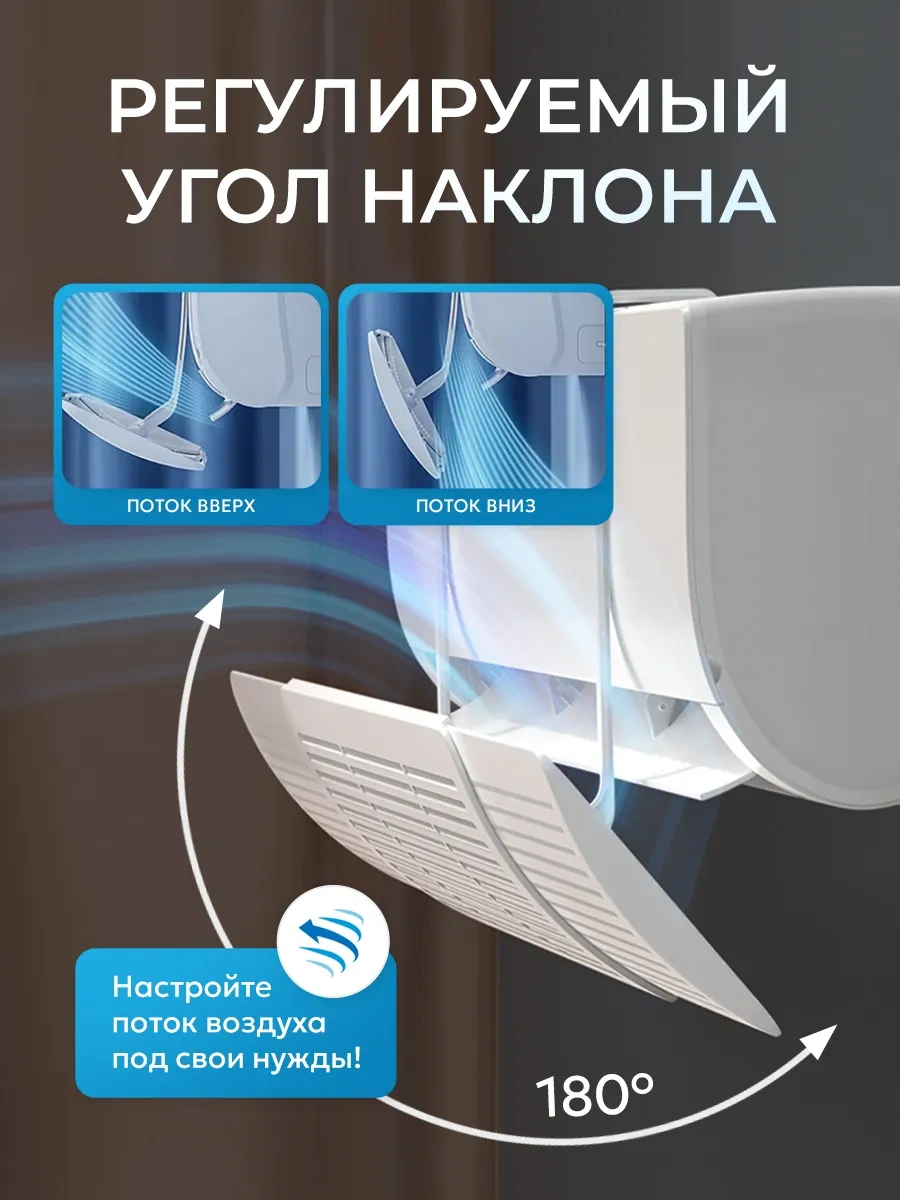 Kitsy Duvar Tipi Klimalı İçin Ayarlanabilir Koruyucu Ekran 170665906 Beyaz