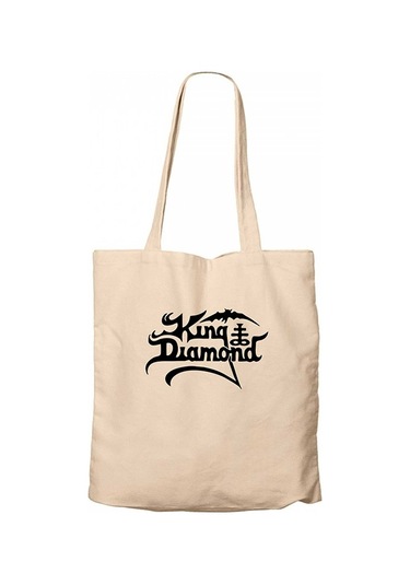 King Diamond Logo Krem Kanvas Bez Çanta Krem