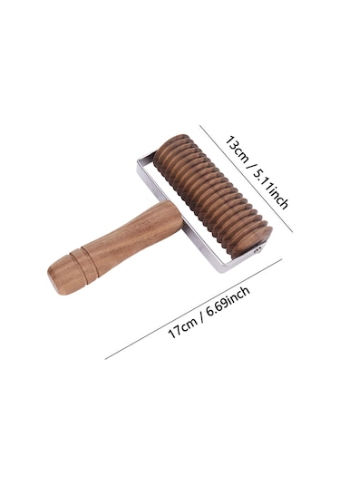 Suntek Saplı Ahşap Erişte Kesici Kafes Silindiri Kahverengi