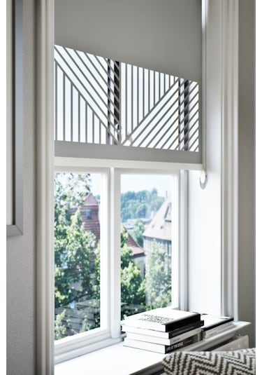 Lazer Kesim Mat Stor Perde, Lazer Kesimli Klasik Serisi, C-151005 Gri Renk Gri