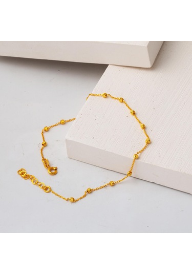 Bilezikci Dorika Top Dizili 22 Ayar Altın Halhal Sarı