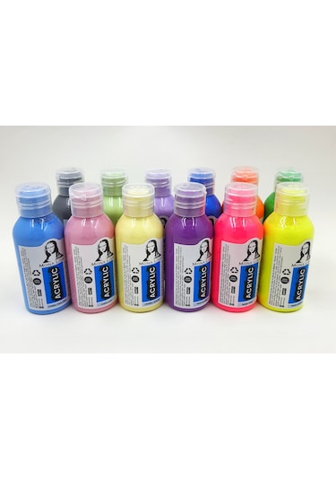 Monalısa 110 Ml Chalkı Renkler 12'li Akrilik Boya Seti