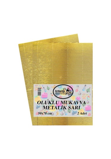 Oluklu Mukavva Renkli 50X70 2 Adet Artlantis Renkli Oluklu Mukavv