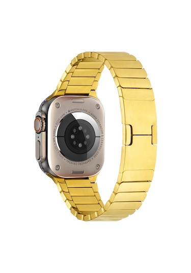 Watch 44mm Uyumlu Krd-82 Metal Zyl Kordon Rose Gold