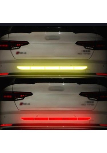 Yeşil Araba Reflektör Etiket Dış Gövde 3x90cm Gövde Oto Çıkartması Reflektif Bant
