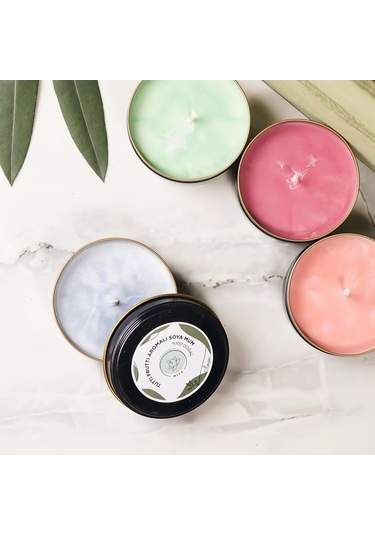 Mitr Tutti Frutti Aromalı Metal Soya Mum Çok Renkli