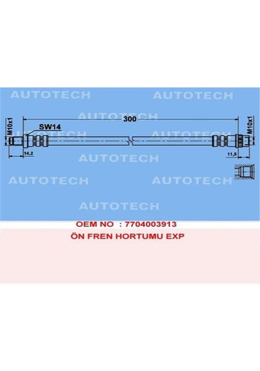 AUTOTECH TRM02 Fren Hortumu Ön Master II 98- / Movano A 98- Absli