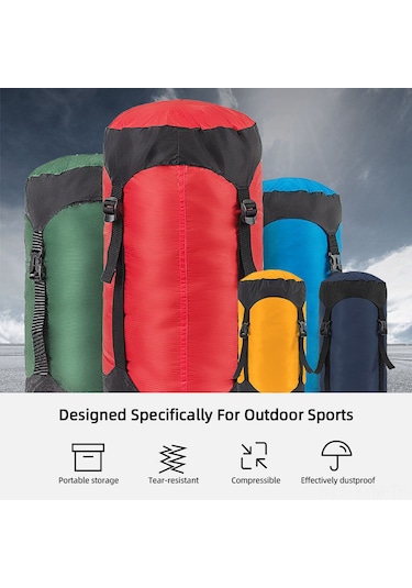 Geeksen Dış Mekan Kamp Slangı Depolama Çantası 40d Dayanıklı Malzeme, Yolculuk Giysi Organizer, 25l Turuncu Kompresyon Çantası Turuncu