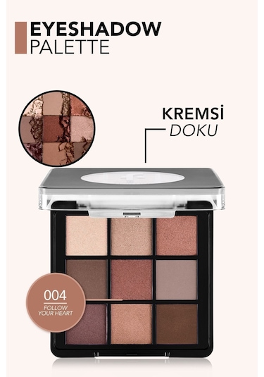 Flormar Mat & Işıltılı Kremsi Far Paleti - Eye Shadow Palette - 004 Follow Your Heart- 8682536048460