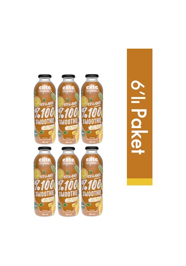 6'lı Organik %100 Smoothie Turuncu 700 Ml