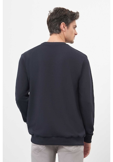 Morven Erkek Lacivert Basic Bisiklet Yaka Sweat-shirt 25ks063005200 Lacivert Lacivert