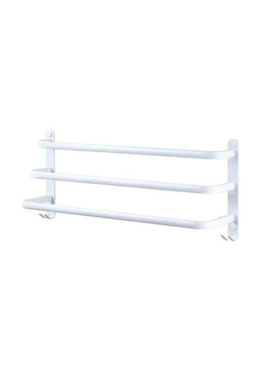 Besthome1 3 Katlı Alüminyum Havlu Rakası - Delme Yok Kurulum, Nem Korozyon Dirençli, Çok Fonksiyonlu Halka Asma Beyaz Beyaz