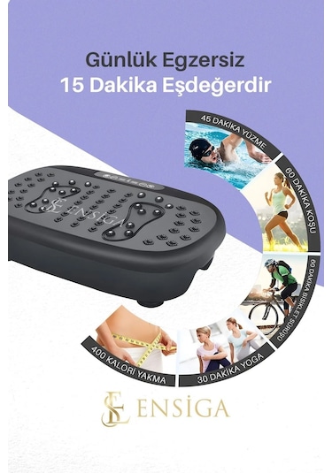 Titreşimli Osilasyon Masaj Aleti - Tüm Vücut Vibro  Fitness Makinesi Siyah