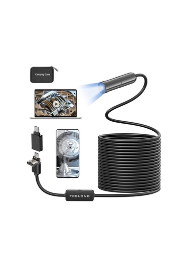 Teslong 3. Nesil 5mp Gözlem Kameralı Usb Boroskop - 5m Kablo - 12.5mm