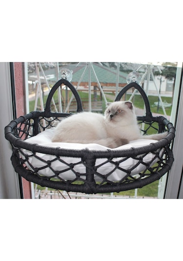 Homedora Cedric Kedi Cam Yatağı & Cam Askılı Vantuzlu Kedi Yatağı