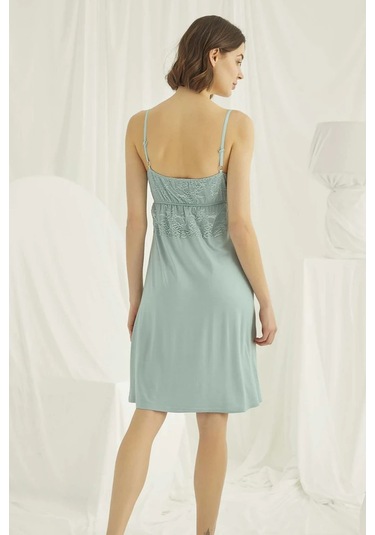 Monamise 18470 Hamile Lohusa Sabahlıklı Gecelik Takım-açıkyeşil