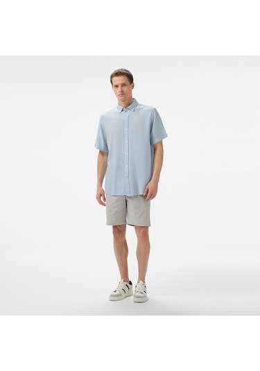 Nautica Erkek Mavi Classic Fit Çizgili Gömlek Çizgili W55447t Mavi