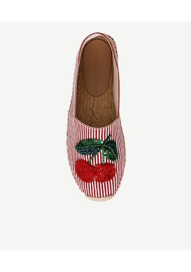 Yargıcı Boncuk İşlemeli Espadril 26ykay4032x 016 Bordo