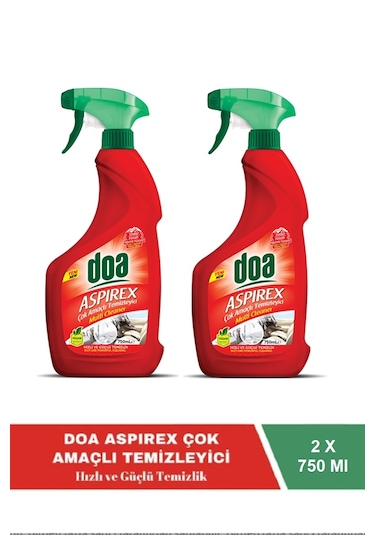 Doa Çok Amaçlı Temizleyici Aspirex 750 Ml Vegan X 2 Adet 2'li Set