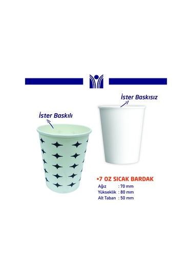 7 Oz Karton Bardak 1 Koli 3000 Adet