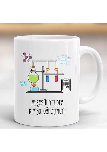 Öğretmenler Günü Hediye Kupa Kimya Öğretmeni Kişiye Özel