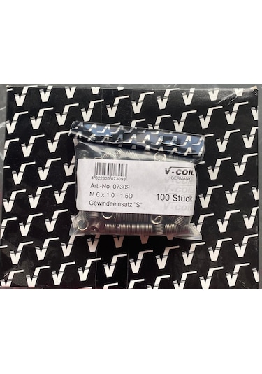 M6X1.0-1.5D Helicoil V-Coil Germany 100 Adet
