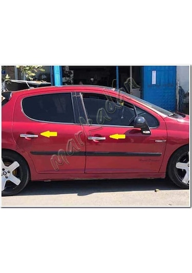 Peugeot 208 Krom Kapı Kolu 2012 Sonrası 4 Kapı Paslanmaz  Çelik