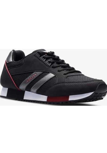 Lescon Boston-6, Siyah Erkek Sneaker Spor Ayakkabı Siyah