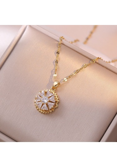 Bayan Kolye: Moda Estetiği Titanyum Çelik Kolye No.170 Çok REnkli