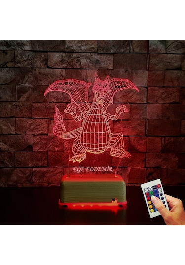 Doğumgünü Hediyesi Isimli Gece Lambası Ejderha Led Gece Lambası