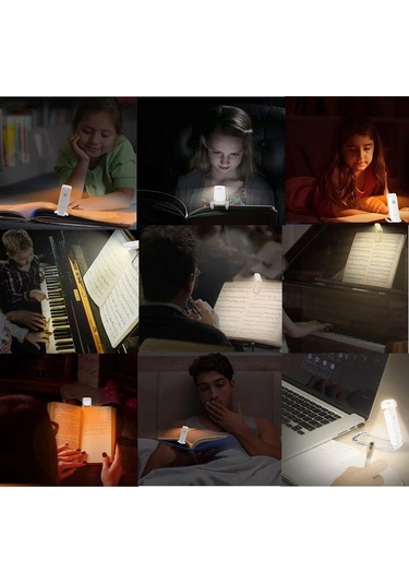 Usb Şarj Edilebilir Kitap Okuma Led Işıkları Parlaklık Beyaz