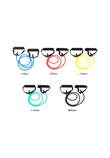 Yaleker 3'lü Lateks Egzersiz Direnc Bandı Seti - 1.4m Pull Tube, Kapı Bağlayıcı Ve Saklama Çantası Kırmızı