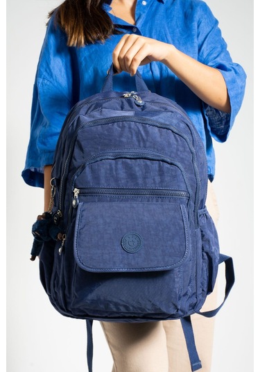 Ultra Hafif Çok Cepli Su Geçirmez Okul Çantası Laptop, Notebook, Okul, Spor, Seyahat Lacivert Tyc2a700f3b9270606-2 Lacivert