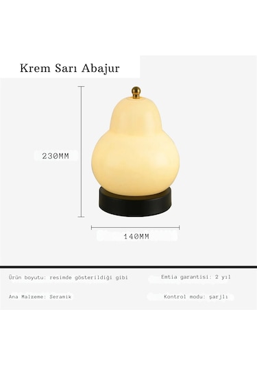 Techtic Masa Lambası Dokunmatik Şarjlı Armut Lamba 3 Modlu