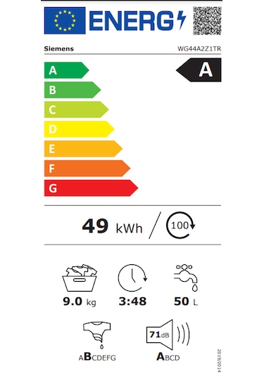 Siemens WG44A2Z1TR 1400 Devir 9 KG Çamaşır Makinesi