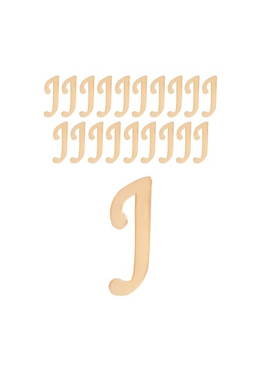 Kına Atölyesi 20 Adet Karışık Pleksi Harf 4Cm Gold