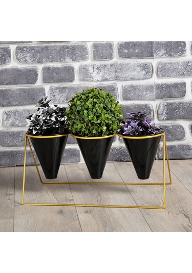 Fullreyon Vıpclass 3 Saksılı Metal Çiçek Standı - Saksılar Dahil - Vgs Diğer