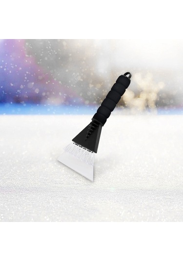 Sones Araç Buz Çözücü Süpürme Fırçalı Kürek Siyah