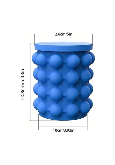 1 Adet, Plastik Buz Kovası, Hızlı Soğuk Koruma Buz Makinesi, Buz Yapma Şarap Kapları, Boyu Kovası Dairesel Buz Buz Kovası 57007246 Mavi