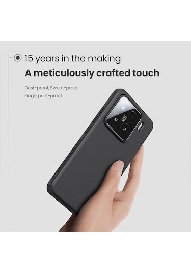 Xiaomi 15 Nıllkın Frosted Shield Pro Manyetik Telefon Kılıfı İçin Siyah