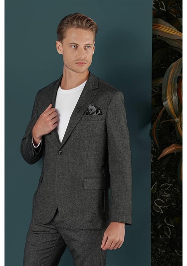 C 658 Slim Fit Siyah Spor Ceket Siyah