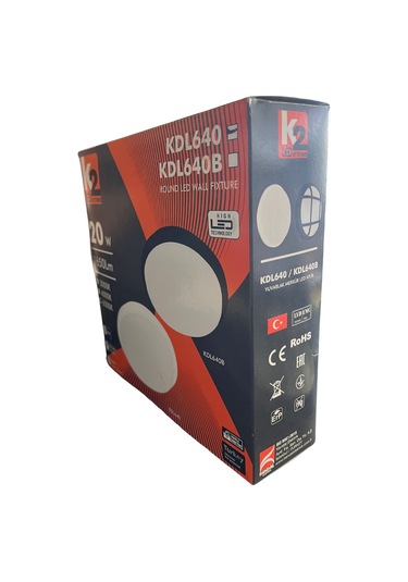 K2 - Kdl640 Merkür Led Aplik 20w Beyaz Kasa Beyaz Işık Beyaz