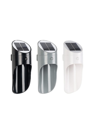 Cbtx Bahçe Aydınlatma Güneş Enerjili Dış Mekan Led İndüksiyon Duvar Lambası Gece Lambası Radar İndüksiyon Aydınlatma, Beyaz Işık Siyah