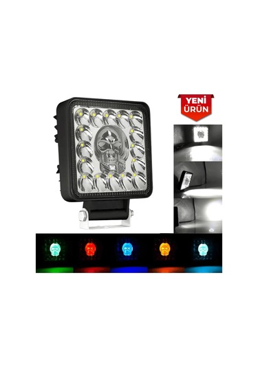12-24v Kuru Kafa Tasarımlı Çakarlı Çalışma Lambası 9904