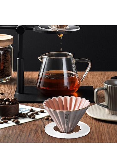 Suntek Kahve Filtresi Üzerine Dökün Tutucu Cafe Pembe
