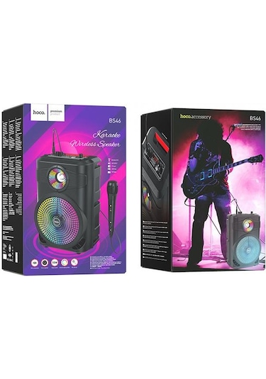 Hoco Bs46 Büyük Boy Mikrofonlu Taşınabilir Şarjlı Hoparlör Bluetooth Speaker