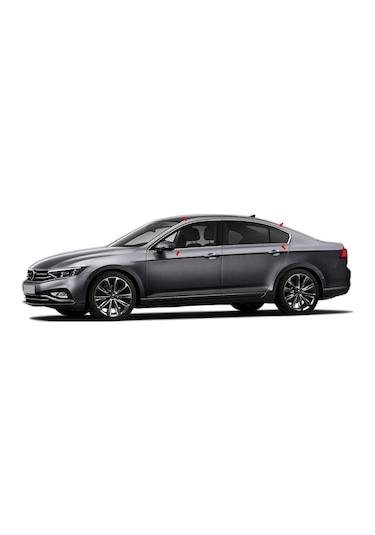 Vw Passat B8.5 Cam Kenar Çıtası Çerçevesi Kromu 8 Parça 2019+